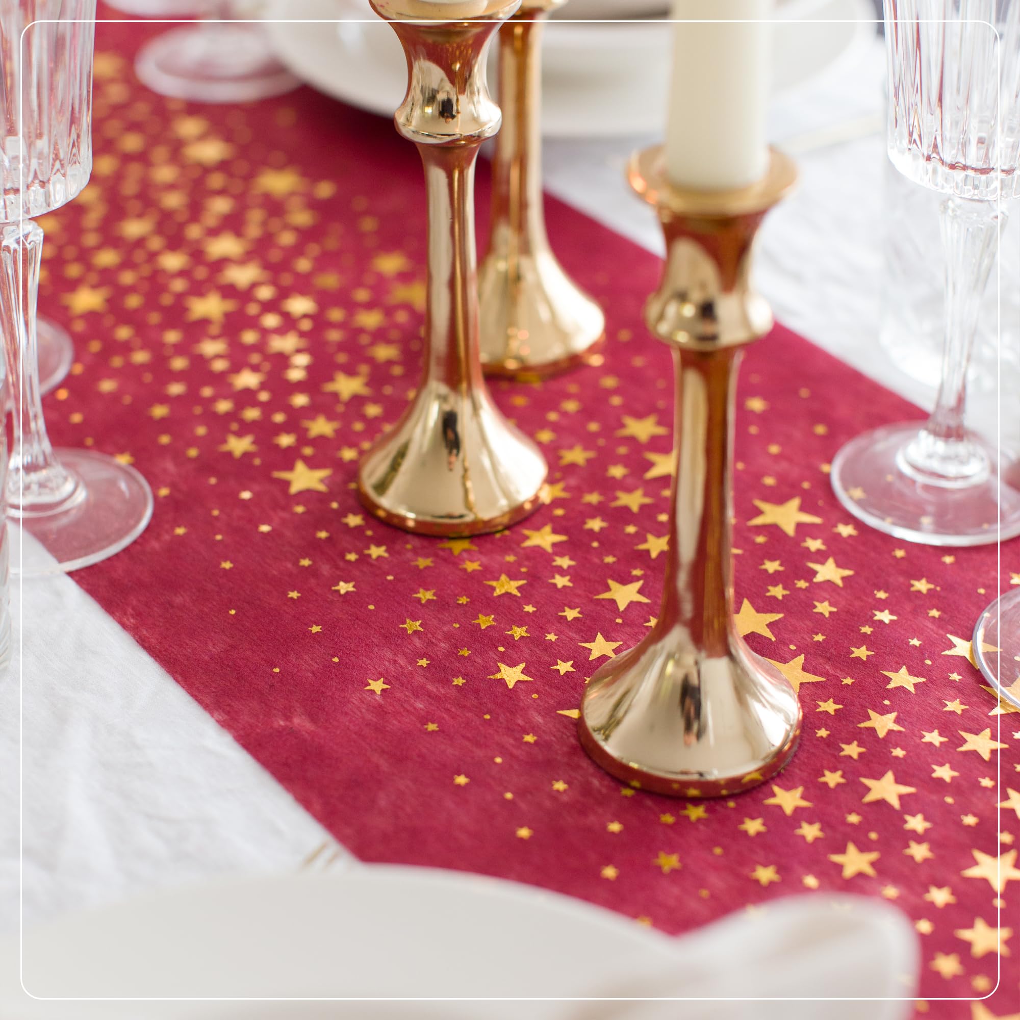 Chemin De Table Rouge Noël Pier 1 - Motif étoile Bijou, Neuf Sans étiquette, Longueur 45 Cm