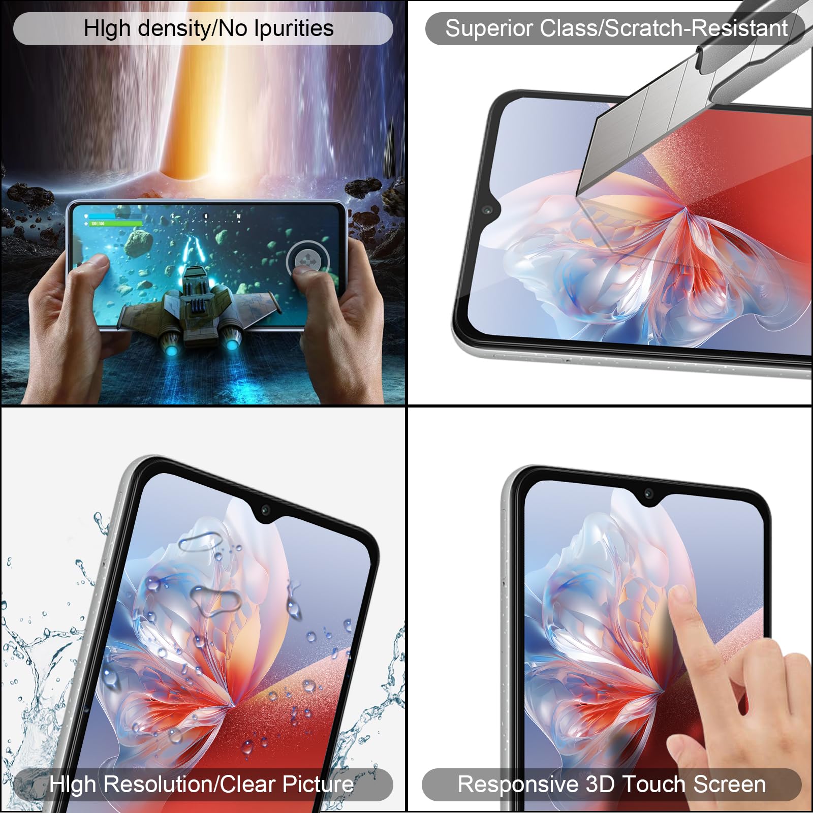 Écran pour Samsung Galaxy A14 4G, Écran de Remplacement LCD Tactile SM-A145F avec Cadre