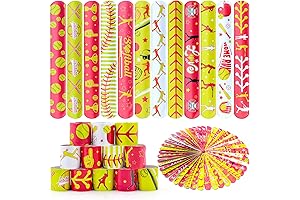 Colorful Softball Slap Bracelets for Easter Festivities - 48 Wristbands for Kids' Delights