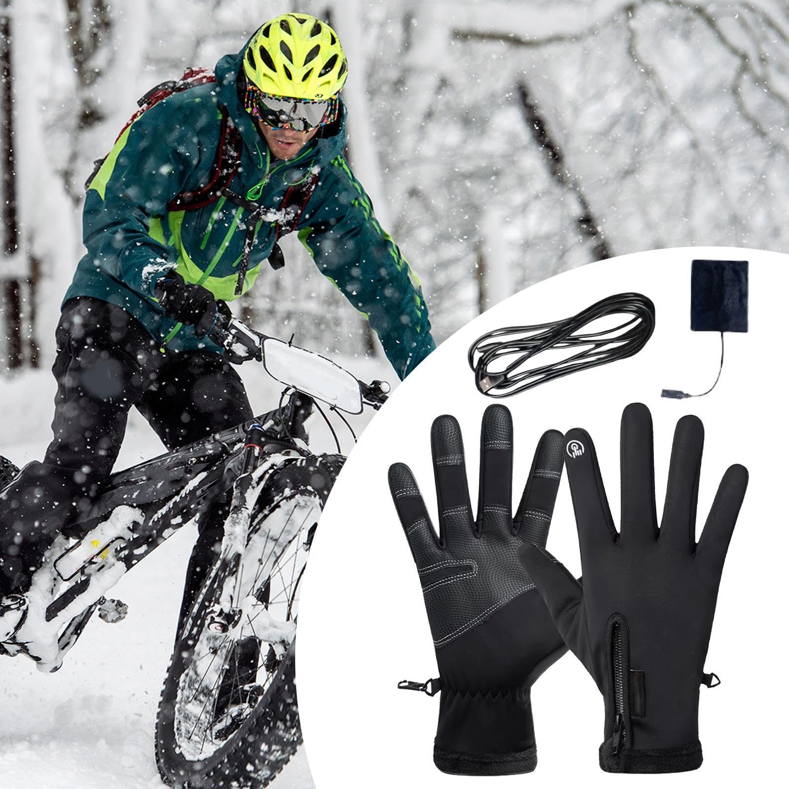 Guanti Da Lavoro Riscaldati Muffola Scaldamani Traspirante A Lunga Durata | Guanti Elettrici Indossabili a Dita Intere per Freddo Lavoro all'Aperto Ciclismo Escursionismo Campeggio Neve
