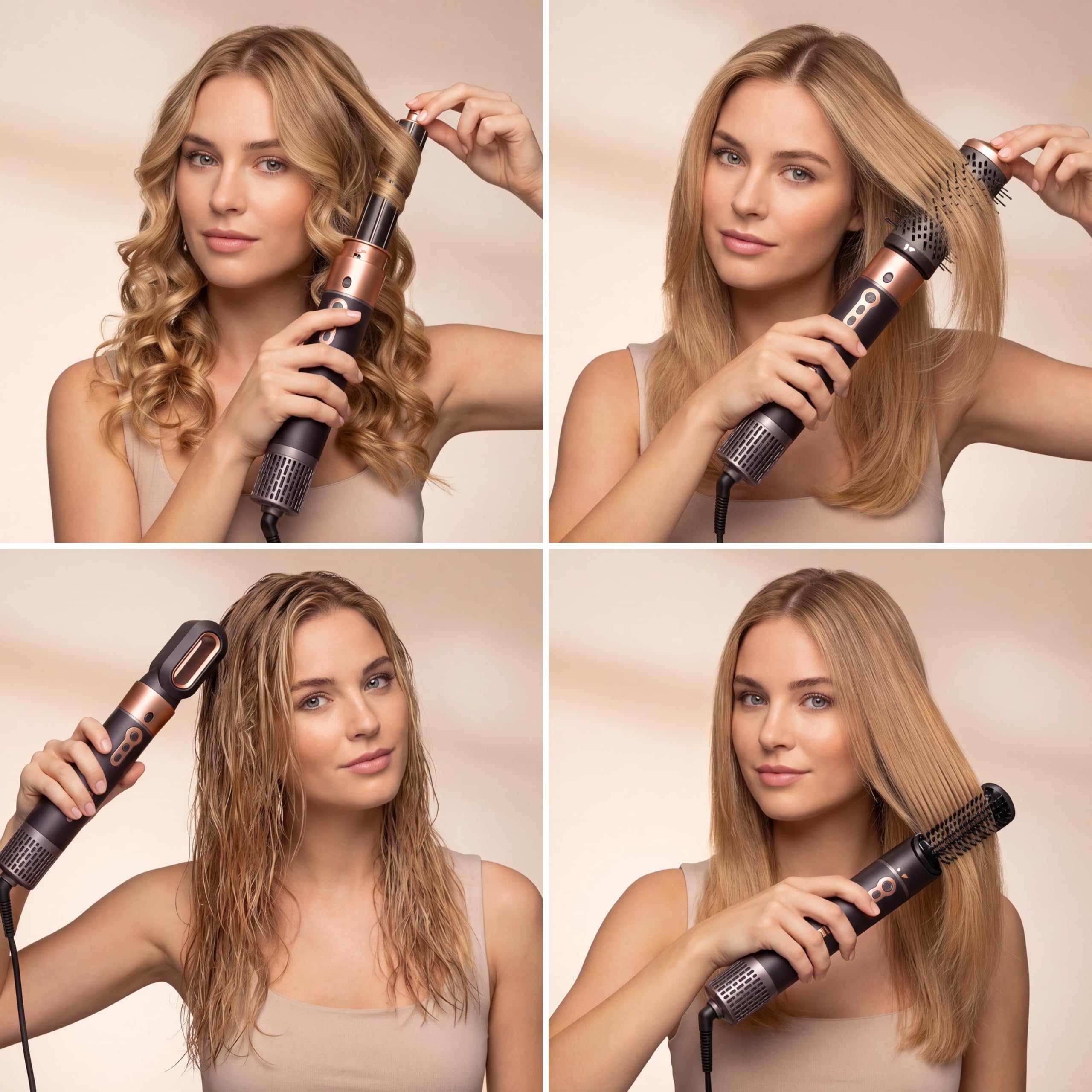 Princess Airstyler Plus, Herramienta de Peinado 6 en 1 con Motor DC, 1000 W