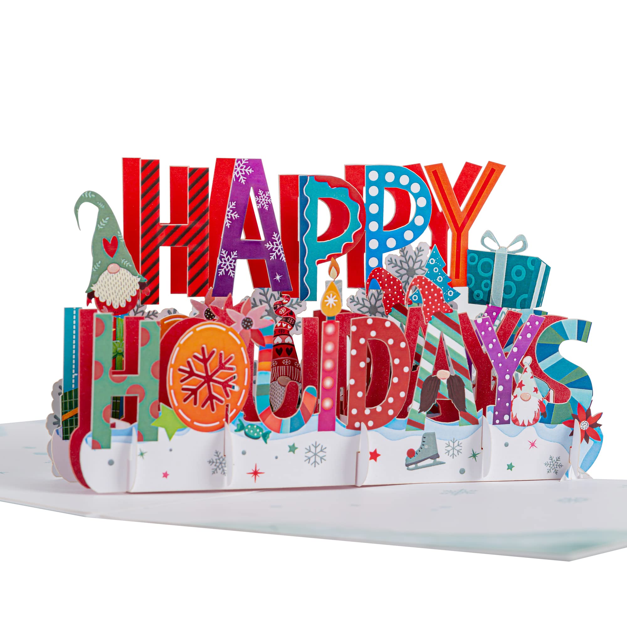 Photo 1 of 3-Rykamia Happy Holidays Pop Up Card, Card For Christmas, New Year, Thanksgiving