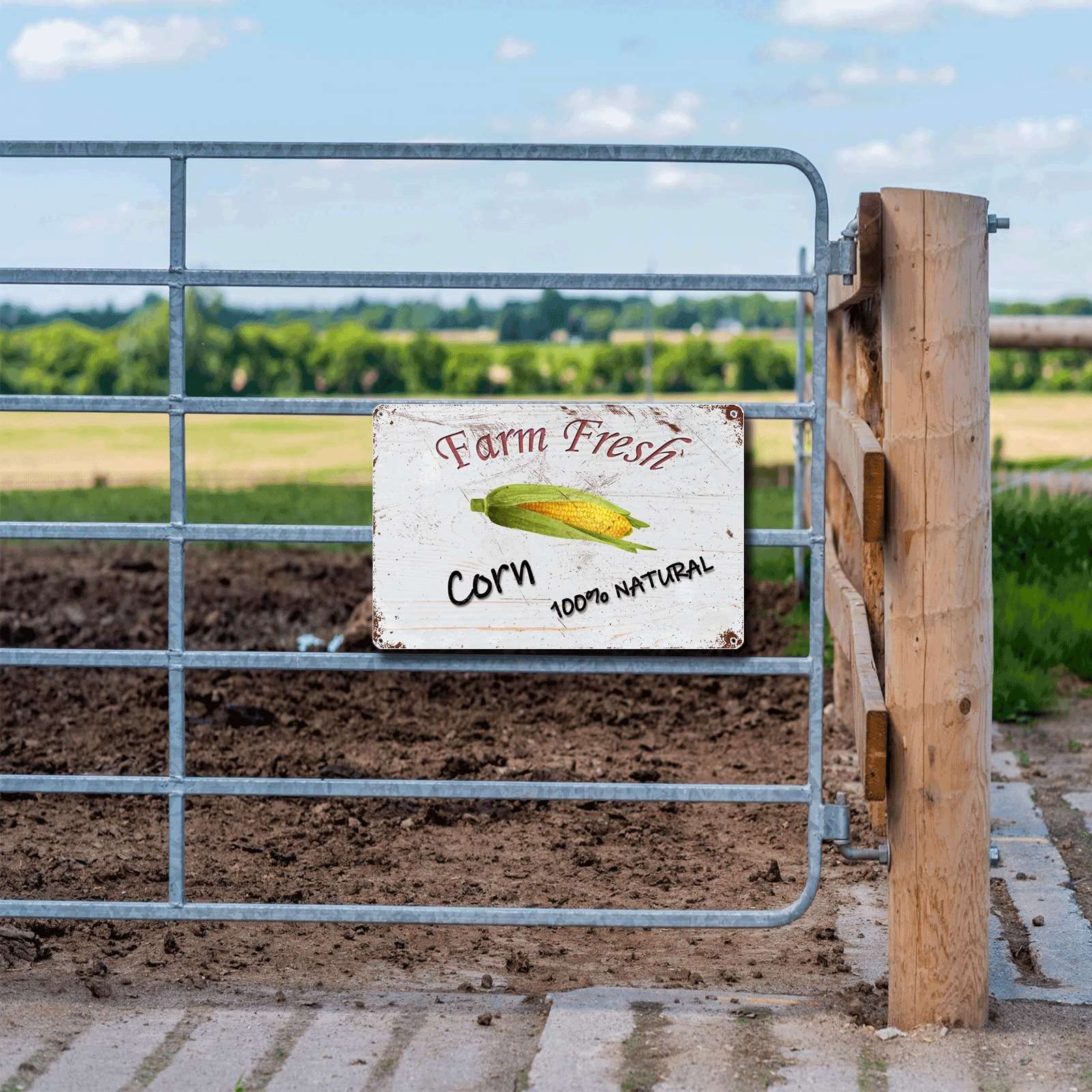 Lygond Plaque En Métal Vintage - Art Mural Vintage - Pommes