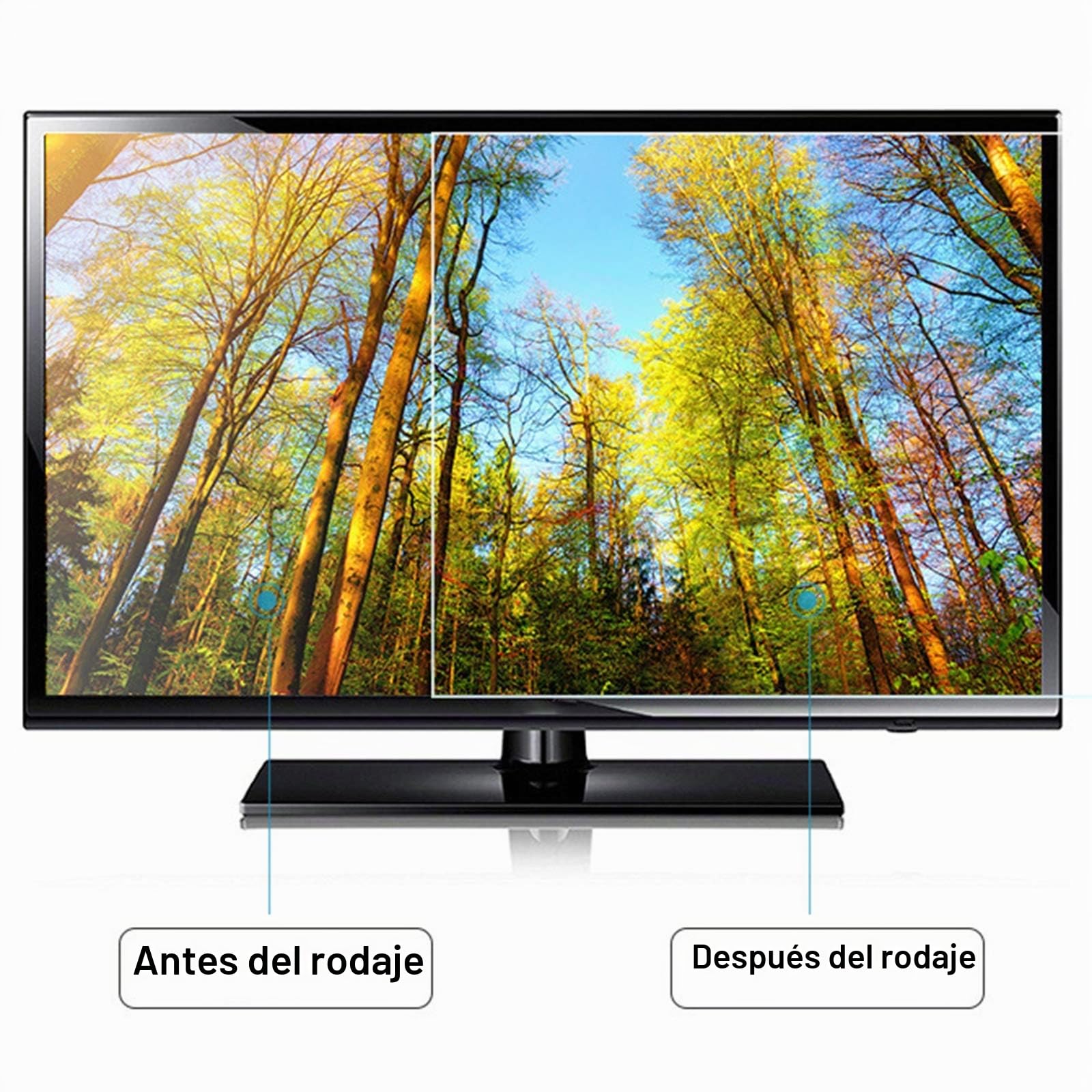 Protector De Pantalla De TV Antideslumbrante, Filtro De Luz Azul para Pantalla De TV De 32-65 Pulgadas, Película Protectora Mate/Tasa De Antirreflejos hasta 90% Aliviar Fatiga,32"(698 * 392)