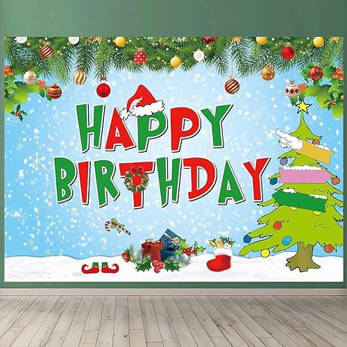 Decoraciones de fiesta de feliz cumpleaños, pancarta de fondo verde para fotografía, fondo de fotos, accesorios de cabina de baby shower,