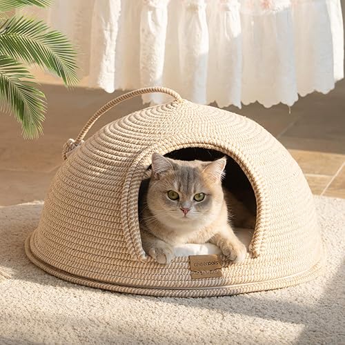 CHEERPALS Cat Cave Bed for Indoor Cats — main product photo from Amazon listing (ASIN B0G1MMMBJ2)