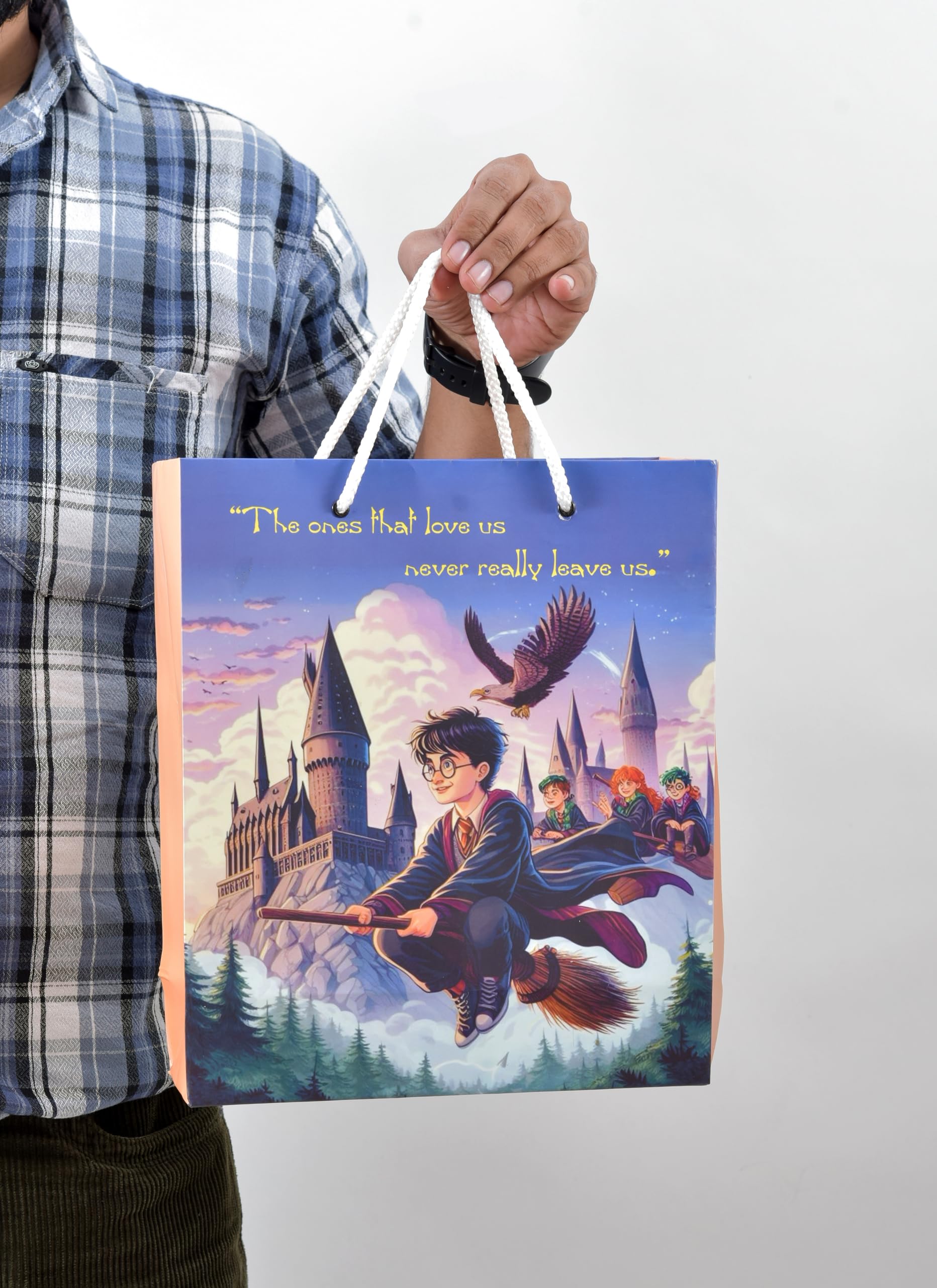 PPJ ® - HAPPY BIRTHDAY GO TO HOGWARTS THEME PARTY (10 Pcs.) PAPER CARRY BAG, 10 Inch X12 Inch X 4 Inch for DIWALI/WEDDING/FUNCTION/BIRTHDAY/RETURN GIFTS/CHRISTMAS/GIFT BAGS/GIFT COVERS (Pack of 10)-image-47