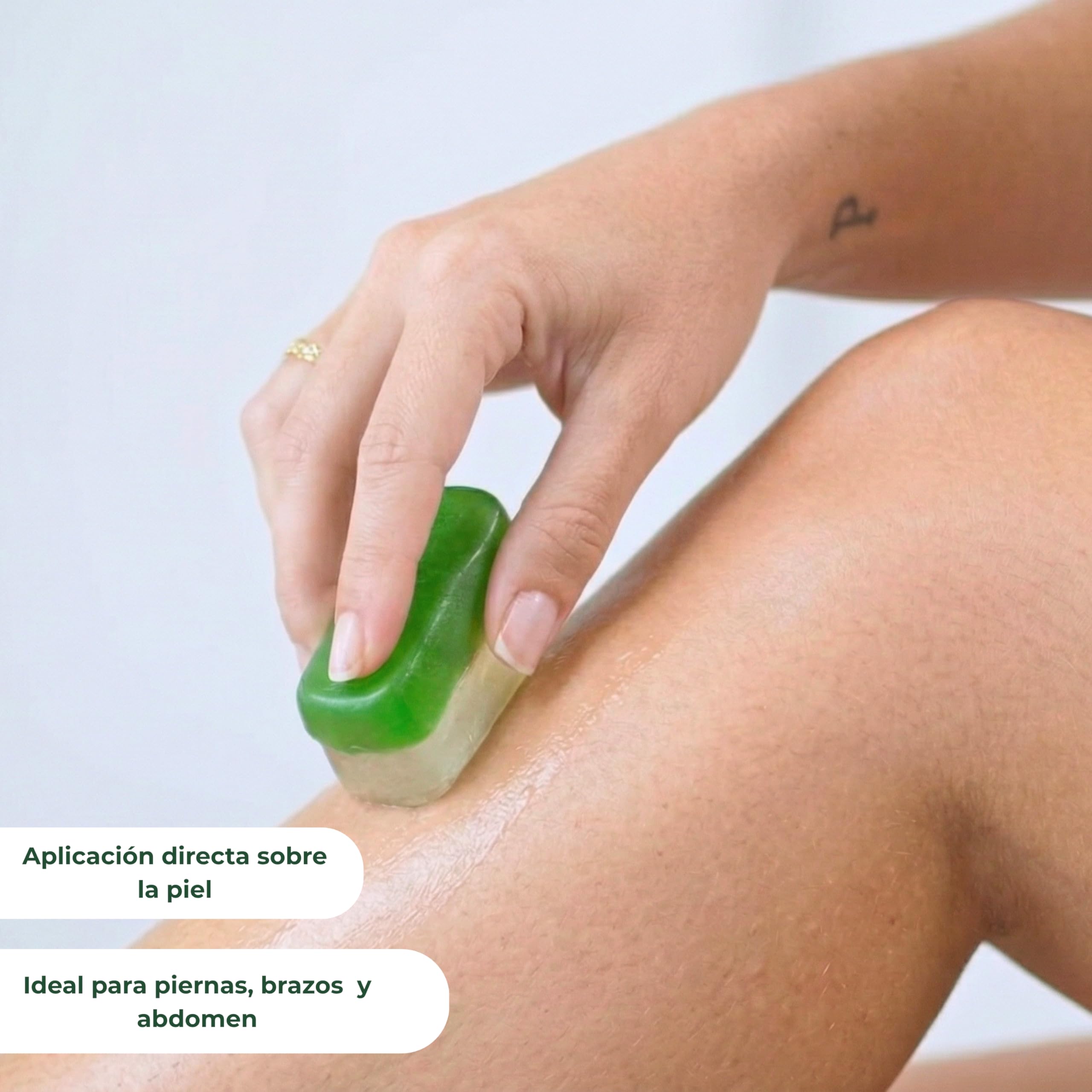 Naturae Cosmetic – Taco Grande de Aloe Vera Puro para Piernas, Espalda y Abdomen | Hidratante Post Depilación, Post Sol y Uso Diario | Fabricado en España | Pack 3 Estuches con 5 Doypacks — view 6