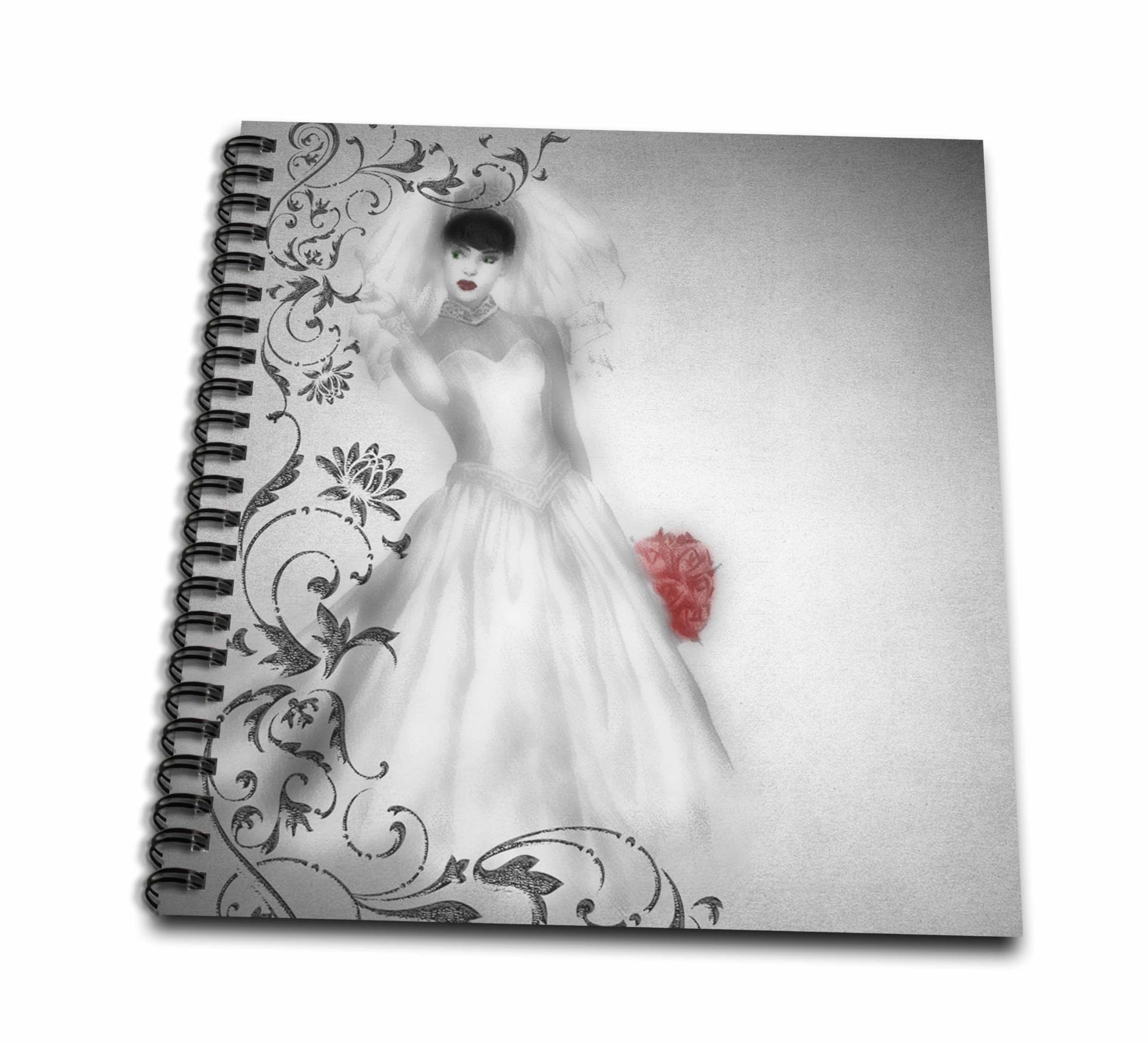 Mariée bouquet teinté pêche cadeau de mariage idéal et album de souvenirs rétro