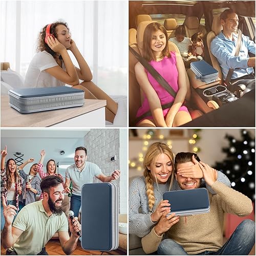 Miniatura 24 de UENTIP Estuche portátil para CD de capacidad para 96, portátil y de plástico duro, organizador de CD, cartera, almacenamiento de DVD (96, naranja)