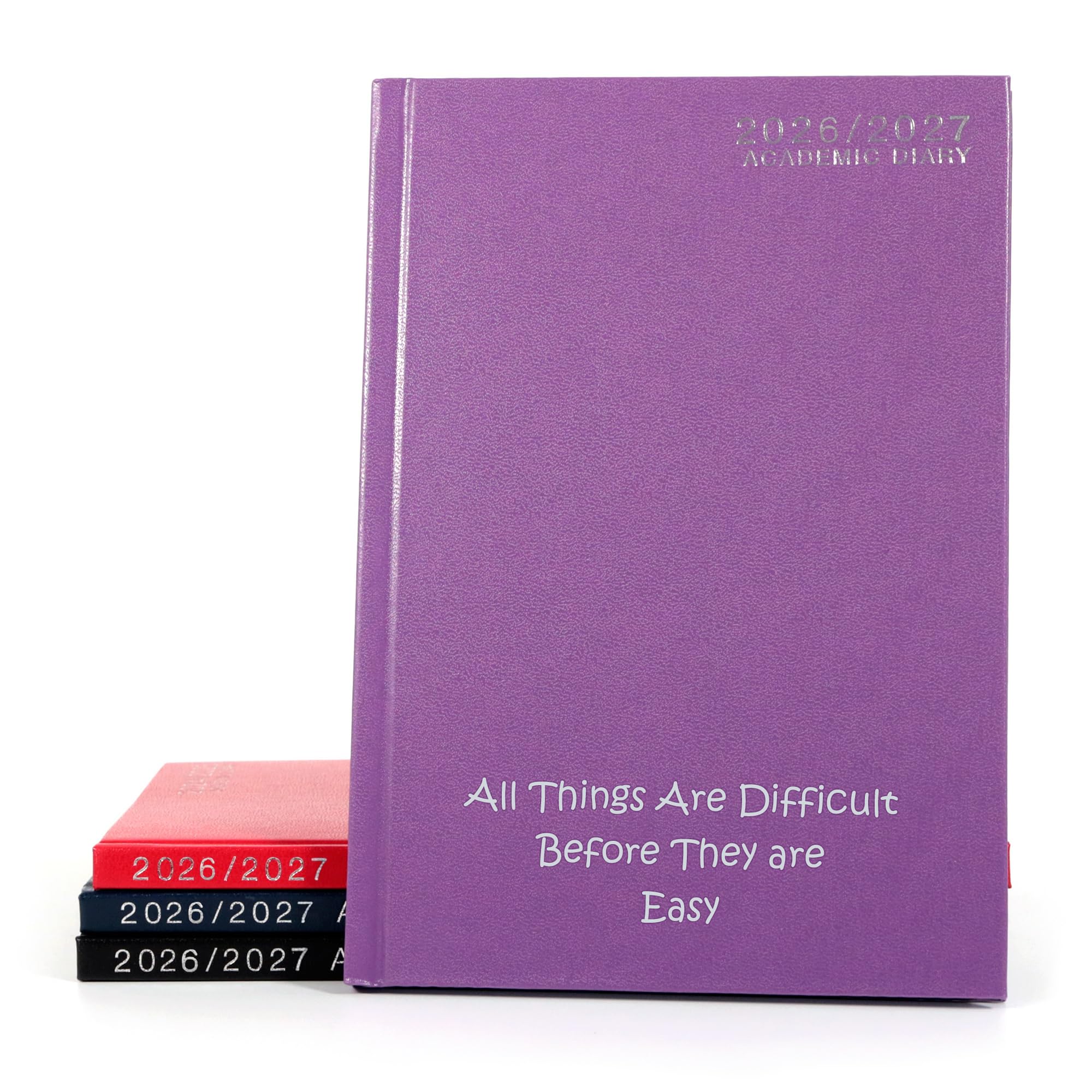 CustomDesign.Shop Personalised Academic Hardcover Diary 2026-2027 | Custom Printed Teacher Planner - A4 size, Week-to-View, Purple color