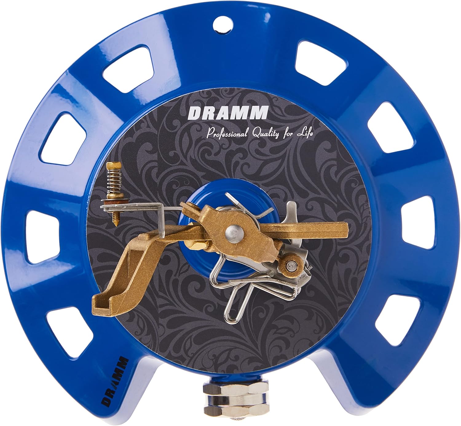 Dramm 15086 Circular Base Impulse Sprinkler with a Heavy-Duty Metal Base, Blue