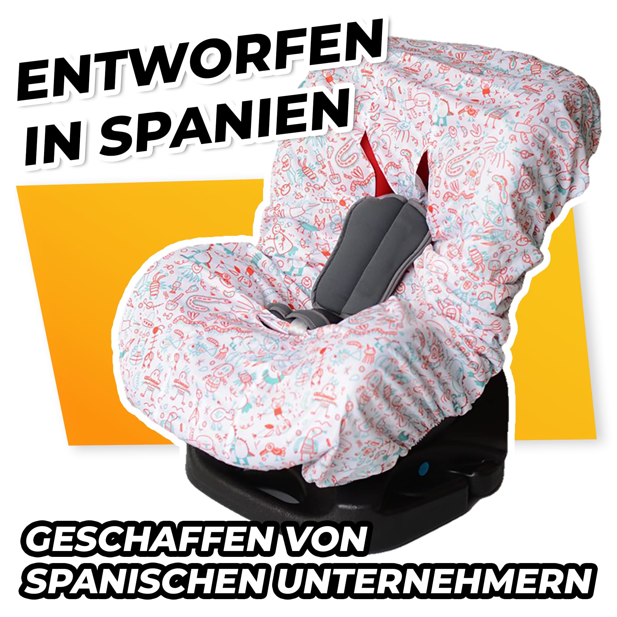 Sitzschoner Auto Kindersitz Sommerbezug Atmungsaktive Sitzauflage Universal Waschbar Hautfreundlich