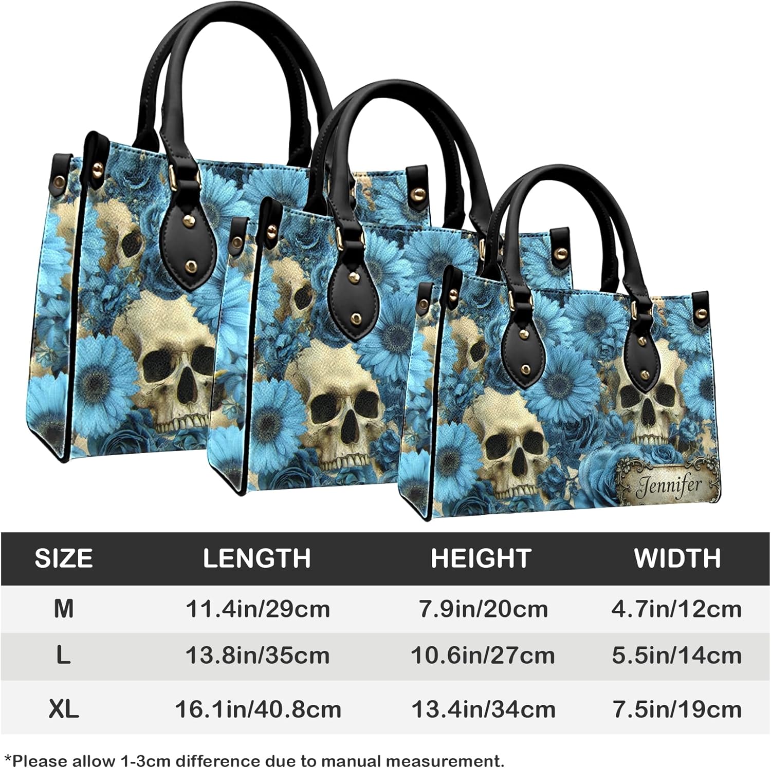 Personalized Halloween Leather Handbag – Custom Witch 3D Printing Effect Purses For Women – Spooky Gothic Shoulder Bag - Image 4