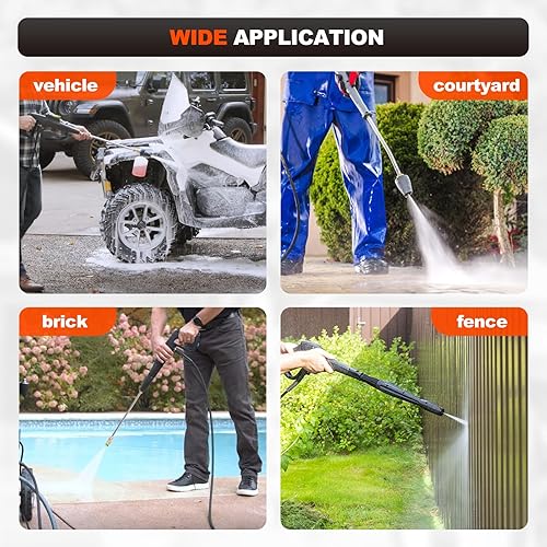 Miniatura 6 de Kit de bomba de lavado de alta presión de 78 pulgadas, eje vertical, bomba de repuesto 3000 PSI 2.5 GPM compatible con Honda GCV160 Craftsman Husky