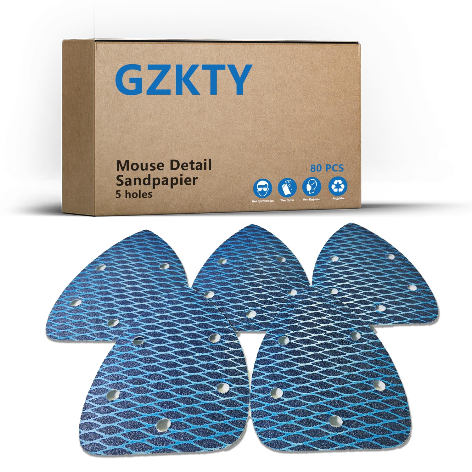 GZKTY Schleifpapier Dreieckschleifer Set, 5-Loch Deltaschlei