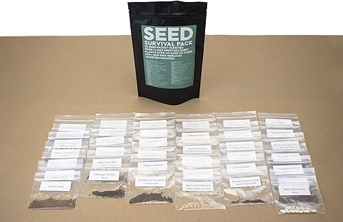 Miniatura 4 de Shop Succulents | Kit de jardín de supervivencia de emergencia | 14,000 semillas de reliquia sin OMG con larga vida útil, 38 paquetes variados de