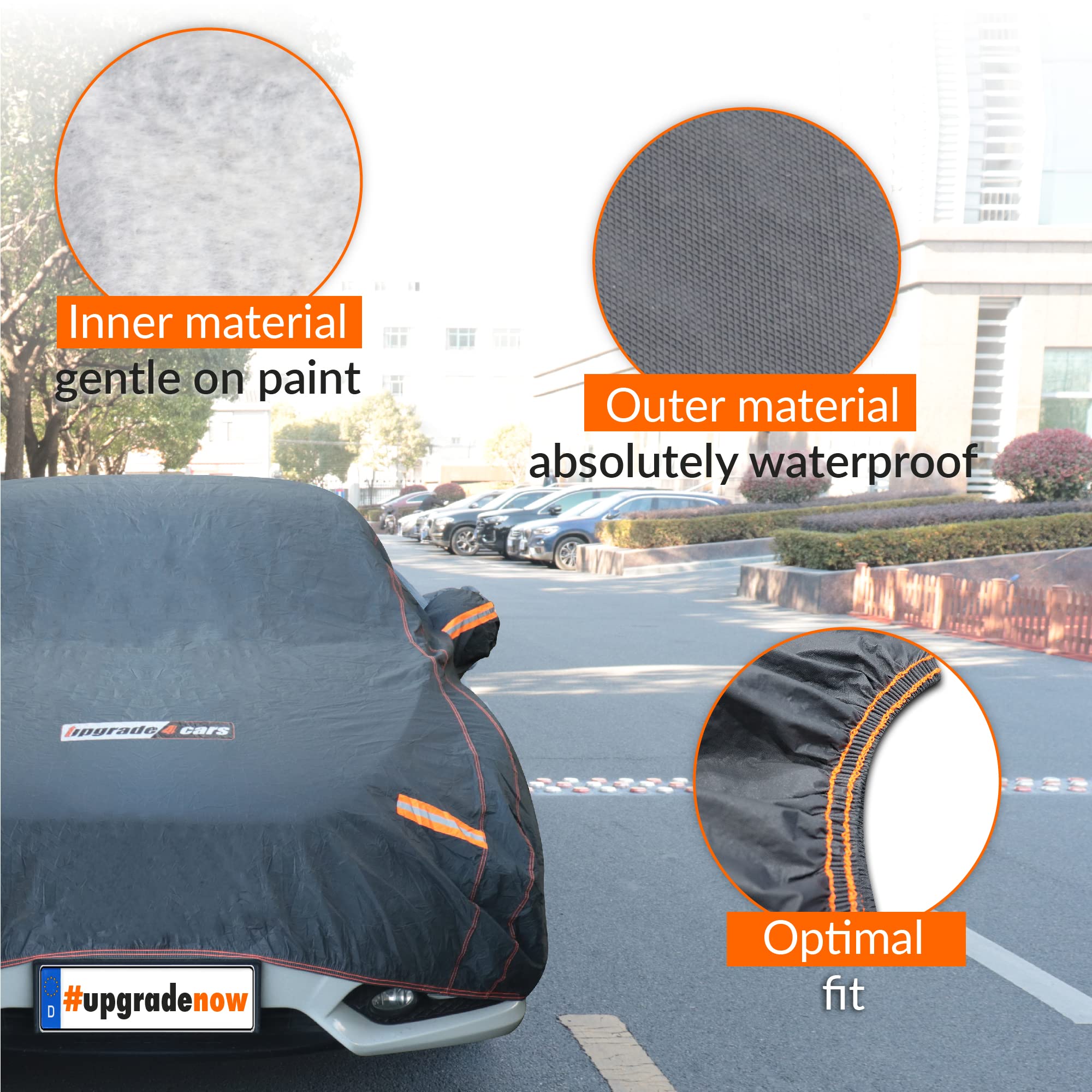 Upgrade4cars Autohoes voor buiten, universeel, krasbestendig, voor zomer en winter, XL - 533 x 178 x 121 cm