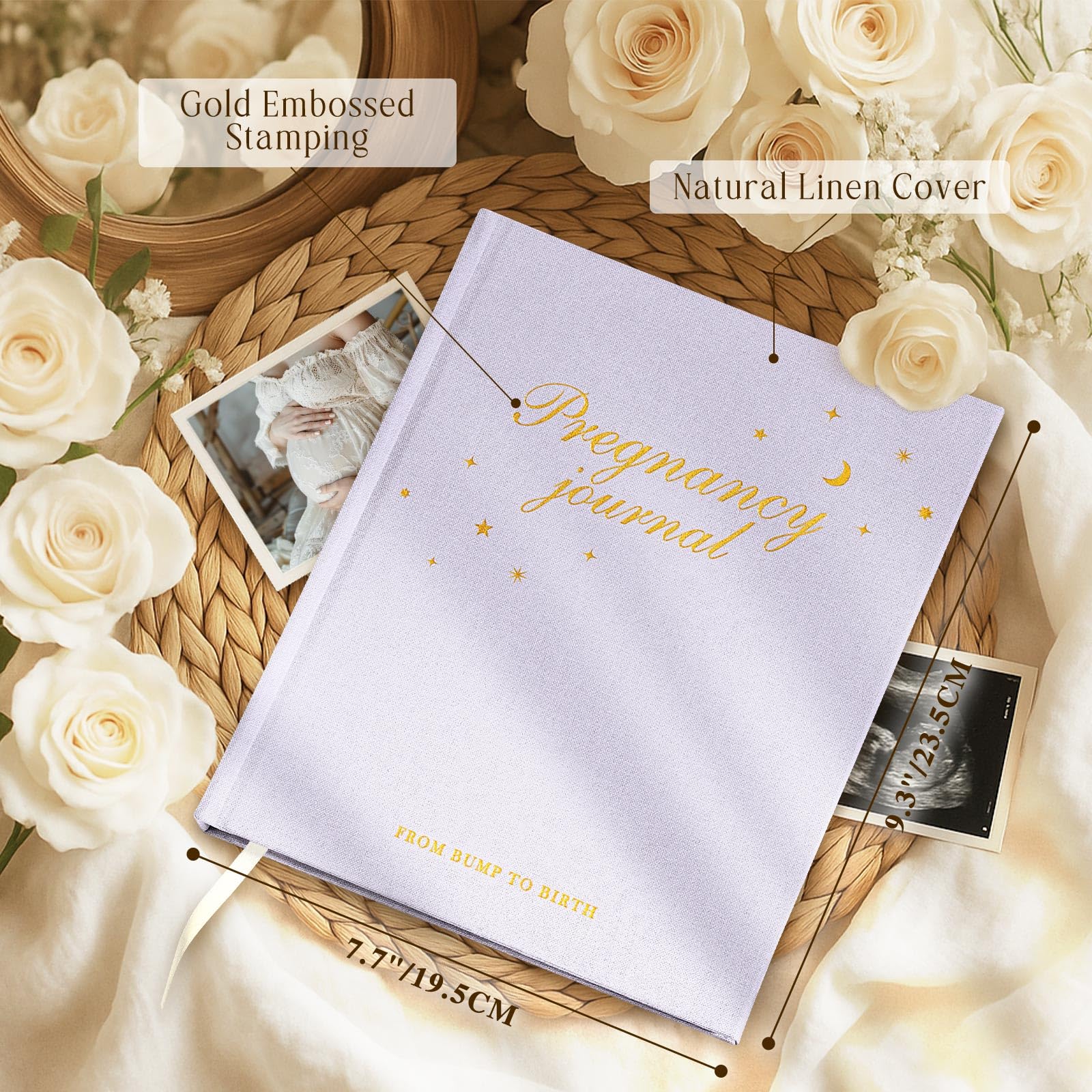Lanpn My Pregnancy Journal Memory Book for First Time Mom 156 Page Pregnant Announcement Must Have Planner - Image 2