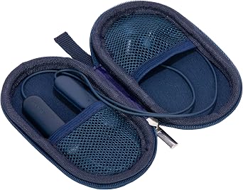Ginsco Mini-Portable Case for Beats Flex Wireless Earbuds with Built-in Microphone Earphones, for Apple EarPods Headphones Wired Ear Buds/Samsung Galaxy Wired Earbuds Hard Case for EarphonesBlue
