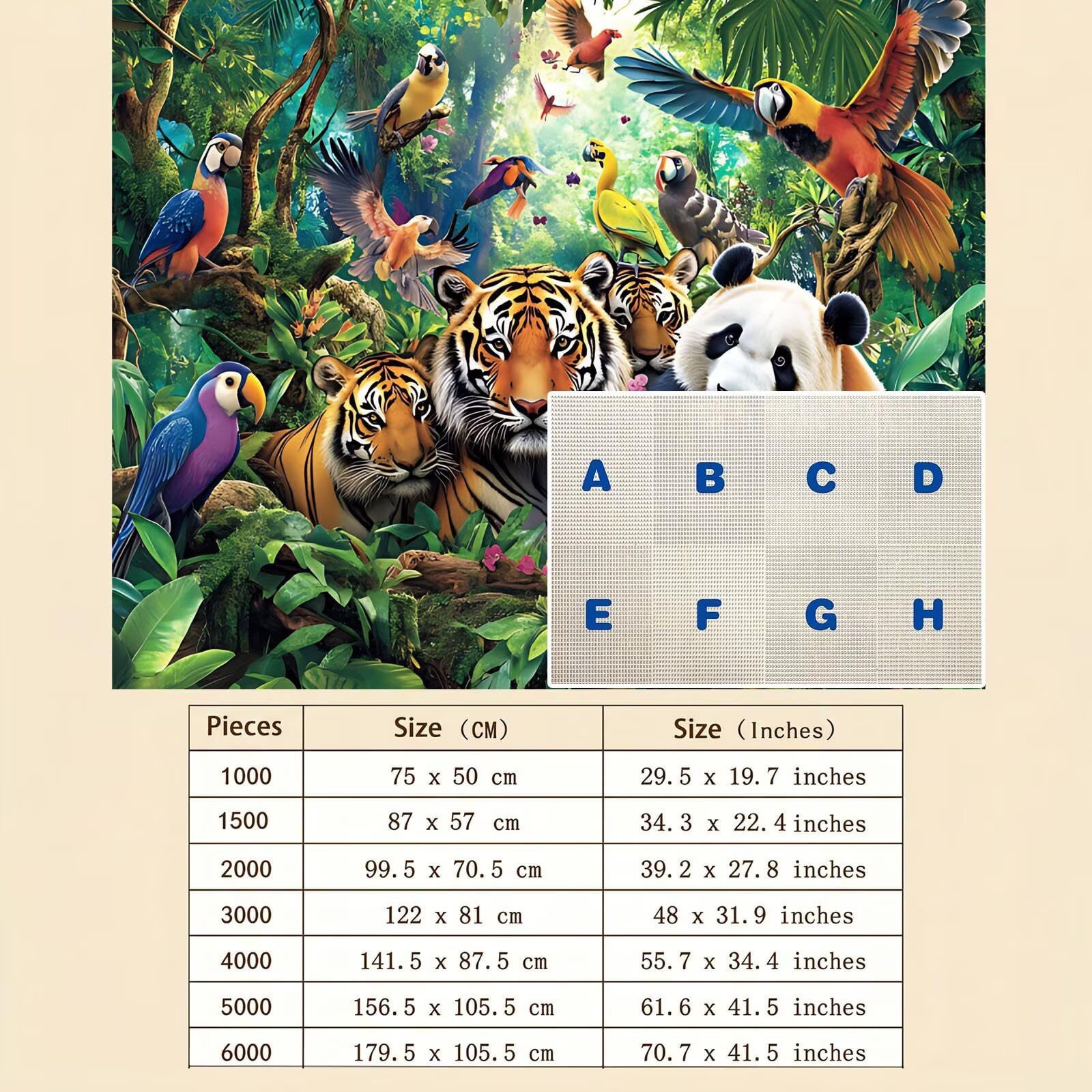 Puzzle 5000 Teile, Holzpuzzle Erwachsene 156 x 105 cm, Kniffliges Denksport Spiel, Großer Puzzlespaß für anspruchsvolle Liebhaber, Familienspiel, Puzzles für Dekor und Geschenk Tier Vogel f0-157