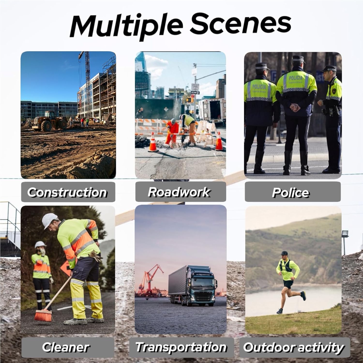 FONIRRA Hi Vis Shirts for Men Reflective Safety T-Shirt with Hood High Visibility Construction Work Long Sleeve - Image 6