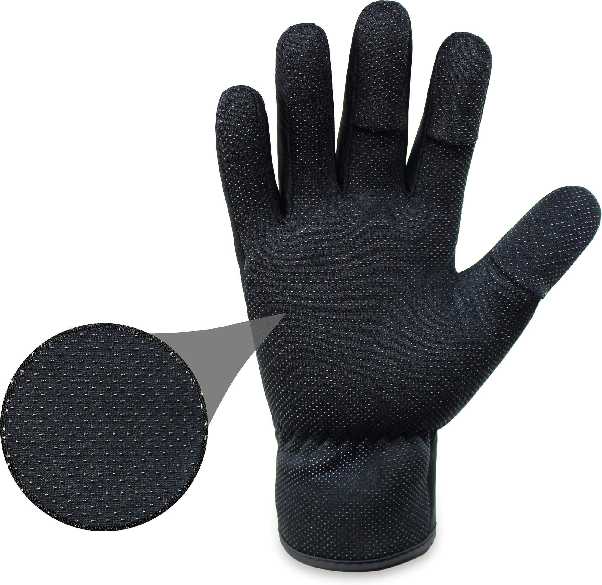 normani Wasser- und Winddichte Angel Handschuhe Winterhandschuhe Fishingsports Anglerhandschuhe 2,5 mm Titanium-Neopren