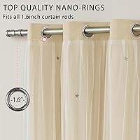 Vista 2 de XiDi - Cortinas para decoración de dormitorio Beige34/54/1