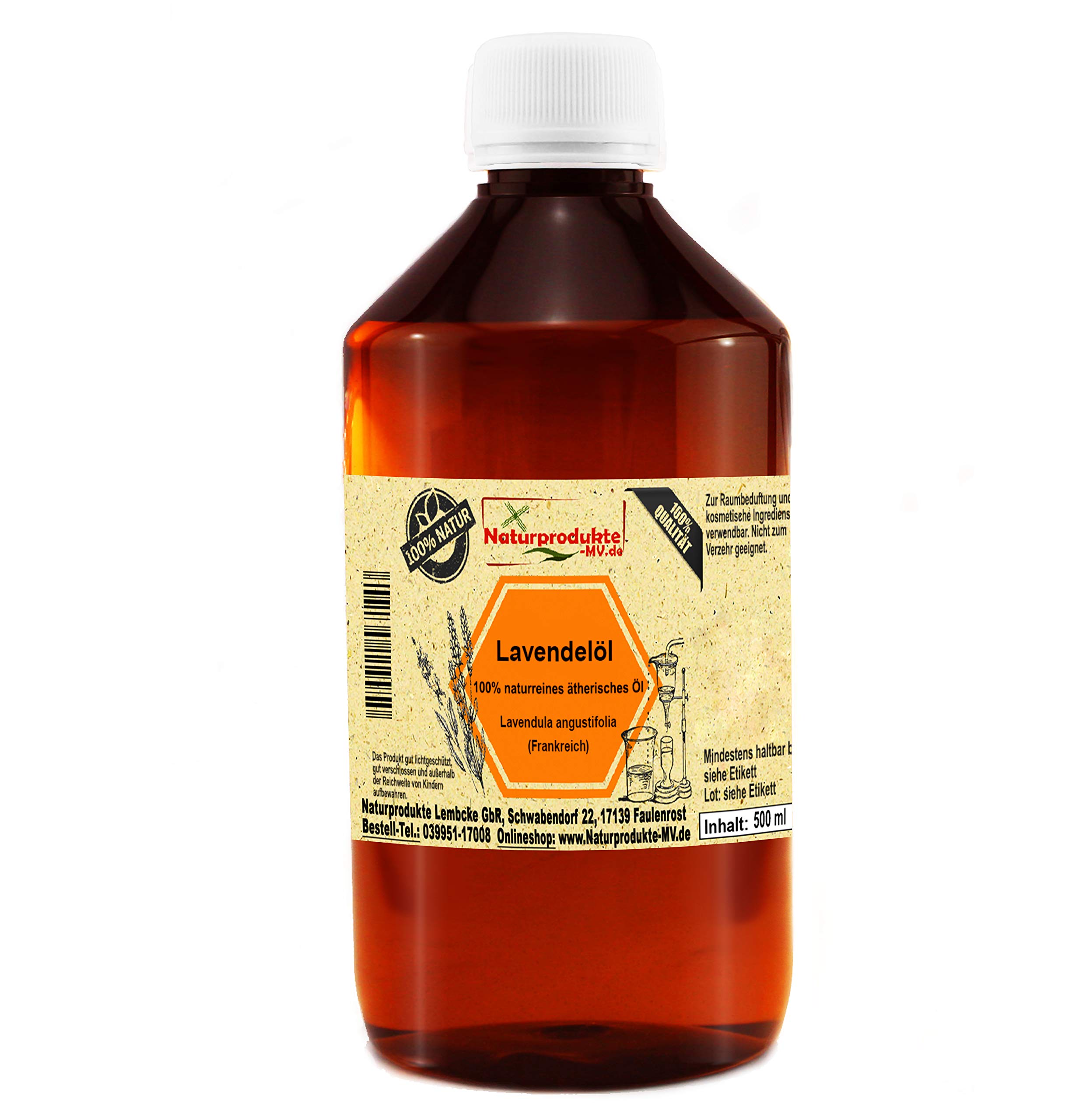 Lavendelöl (500 ml) 100% naturreines ätherisches Öl