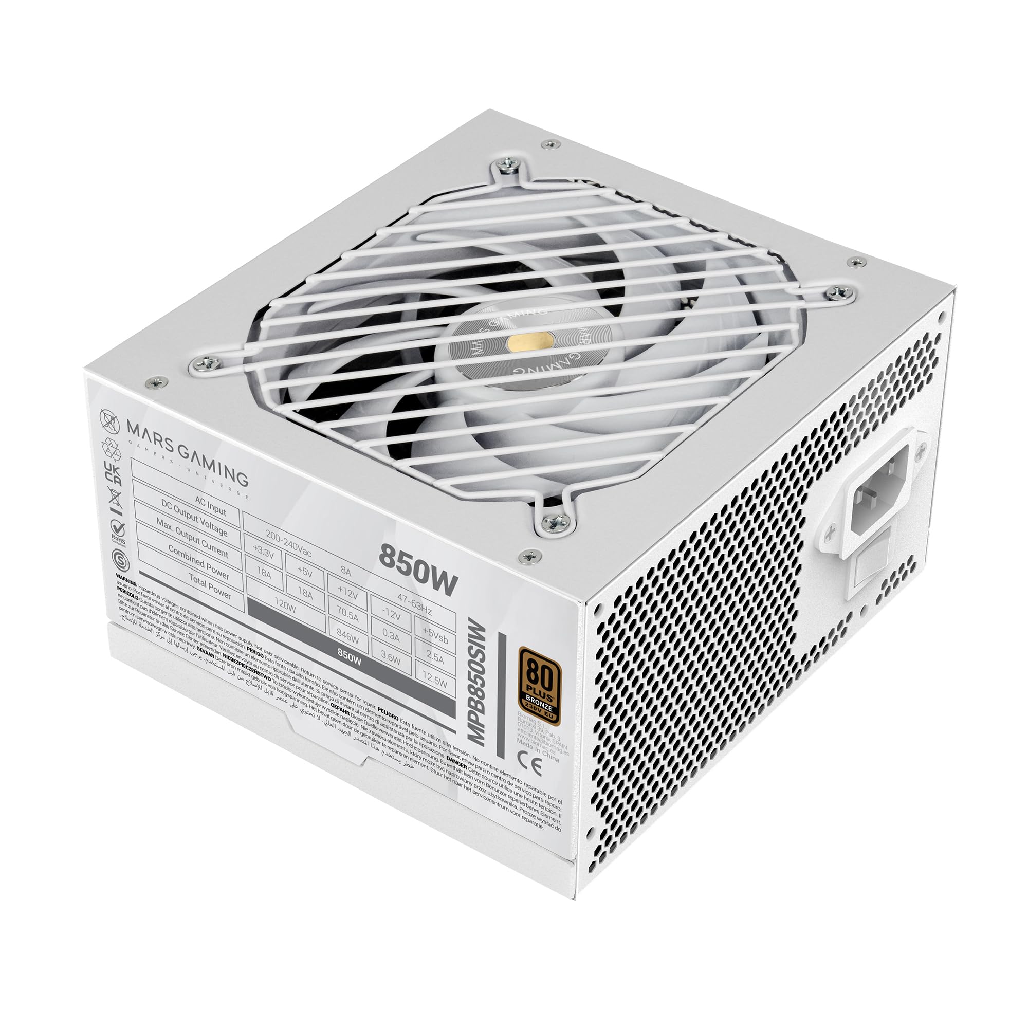 Mars Gaming MPB850SI, Fuente Alimentación PC ATX 850W