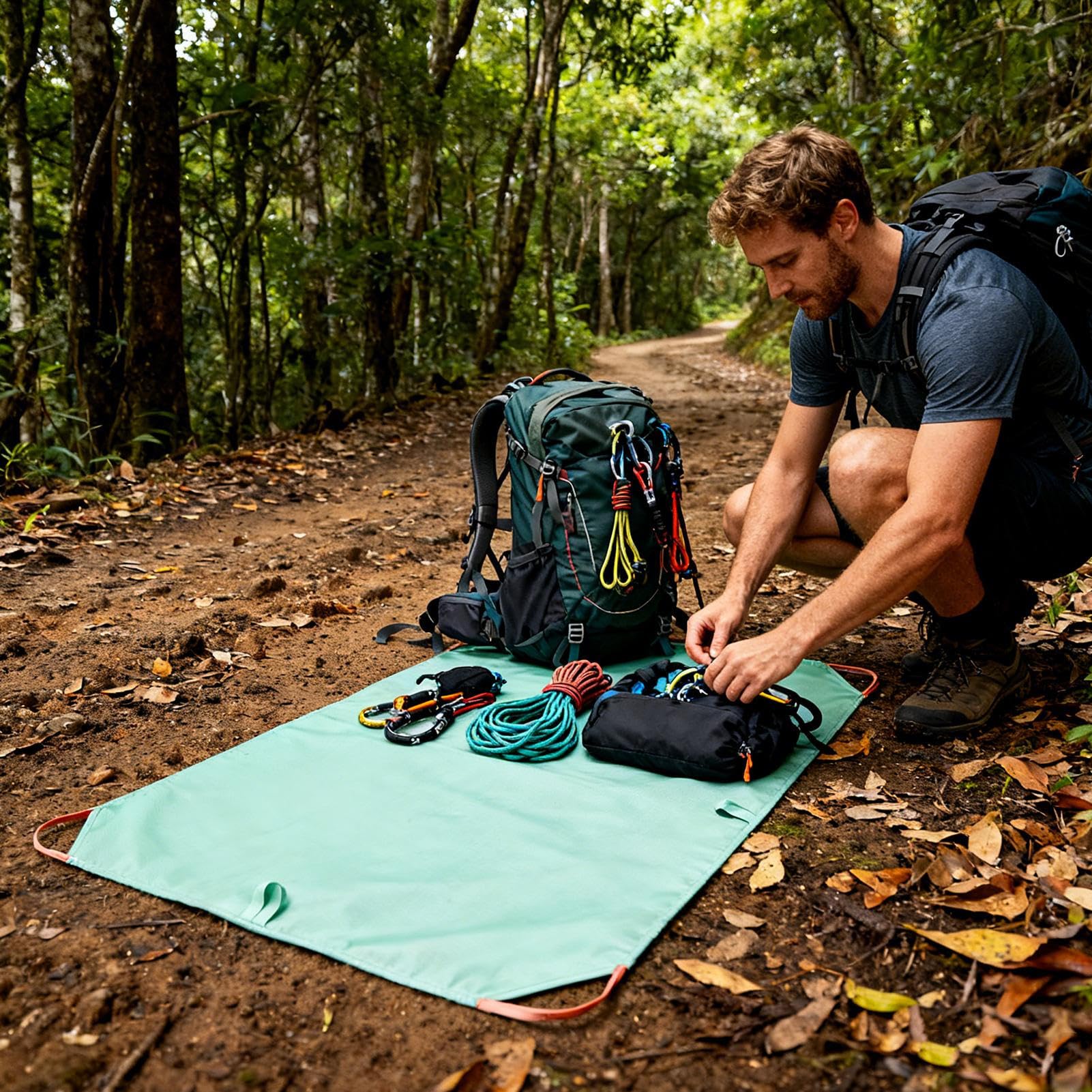 Bolsa para Cuerda De Escalada Gran Capacidad Tela Oxford Plegable Bolsa De