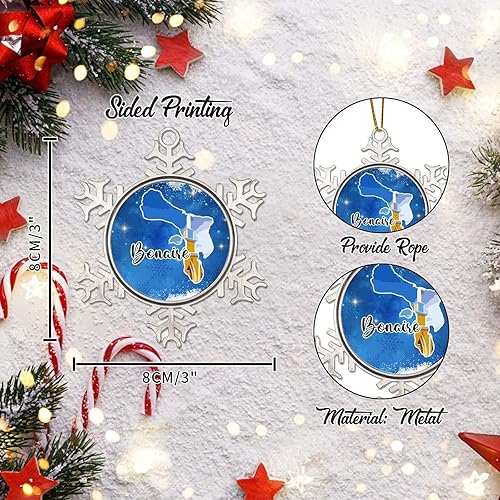 Miniatura 6 de WoGuangis Adorno de bandera Bonaire para decoración de árbol de Navidad, recuerdo de viaje, relleno de calcetín de Navidad, adorno de metal,
