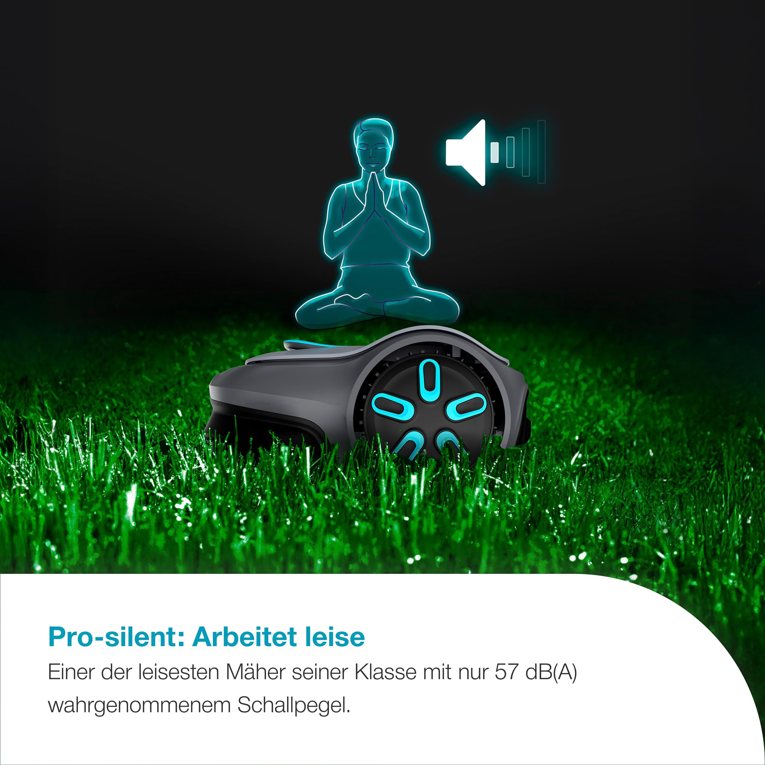 Gardena smart SILENO pro 600 m² Mähroboter, für Rasenflächen bis 600 m², LONA Intelligence, Trim-to-Edge, DuoConnect, leiser Betrieb, intelligenter Mäher mit App Steuerung (19802-20)