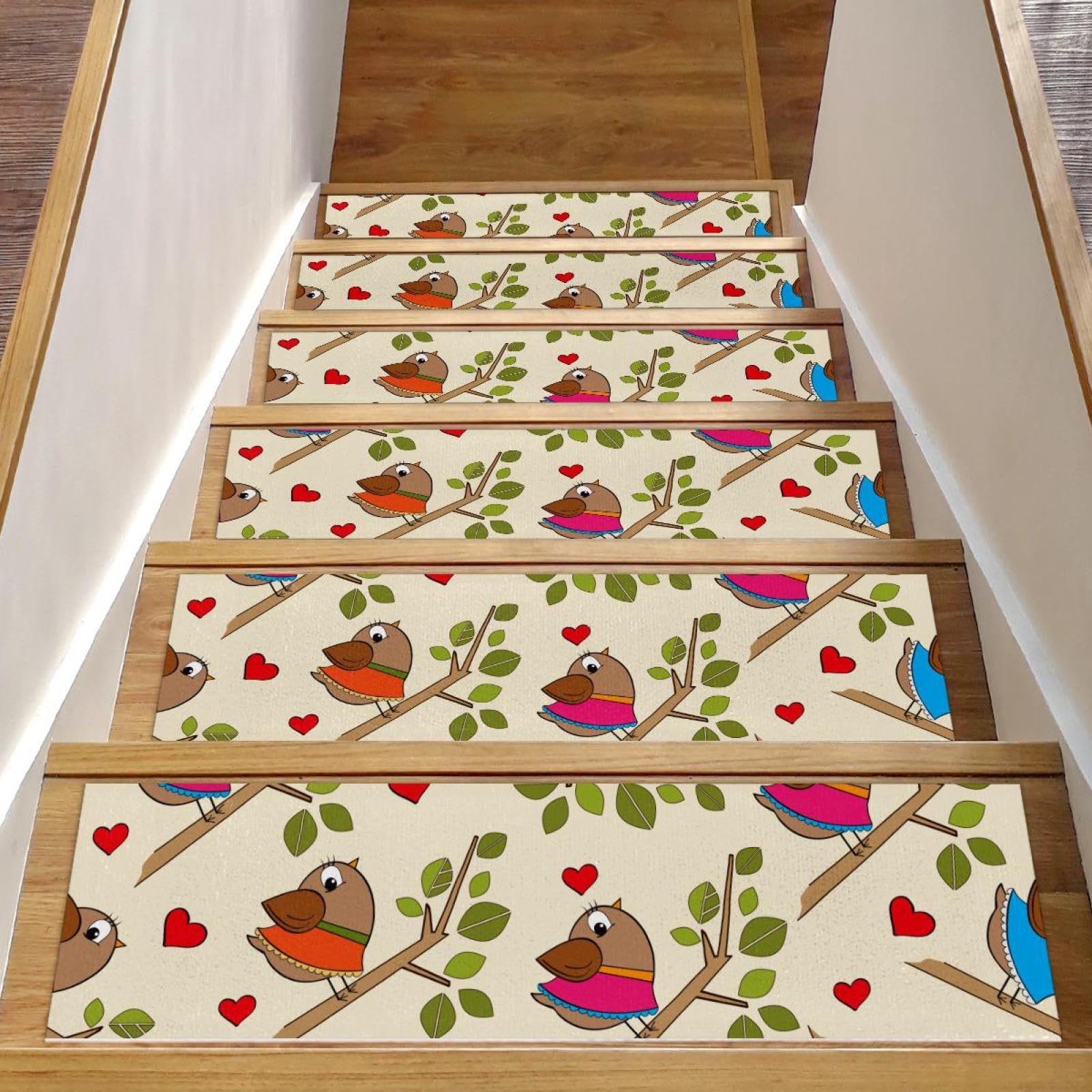 Peldaños antideslizantes alfombras de escalera interiores madera seguridad ancianos niños 15 uds