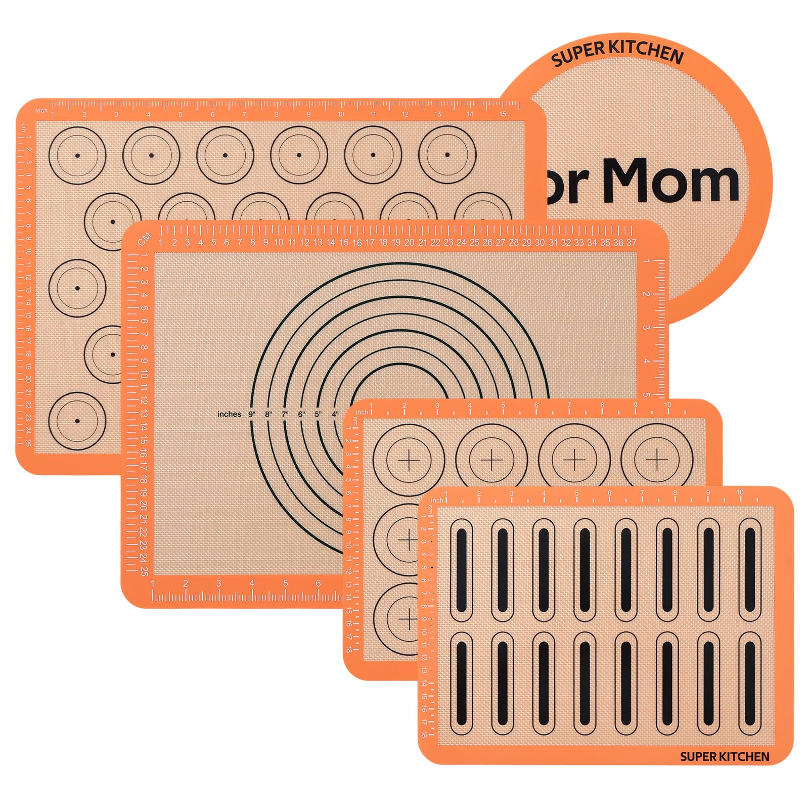 Silicone Baking Mats - Macaron & Cookie Set -11