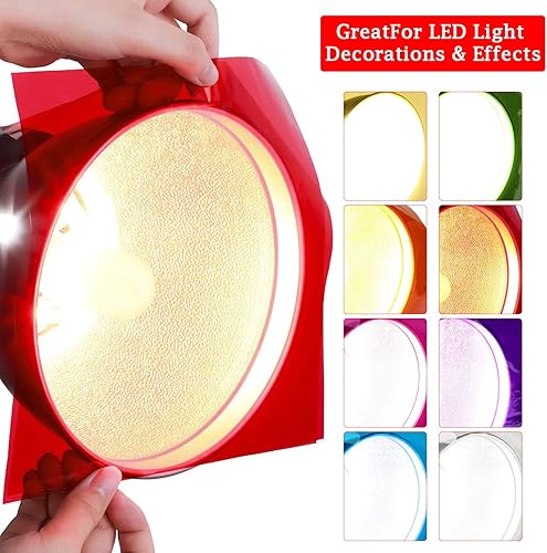 Vista 40 de Outus hojas de celofán, 8x 8 pulgadas, 8 colores, 104 piezas Varios