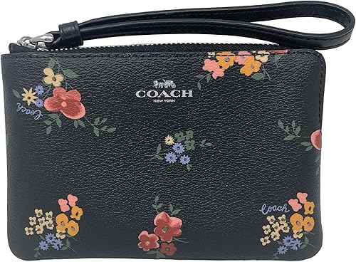 coach crossgrain leather corner zip wristlet