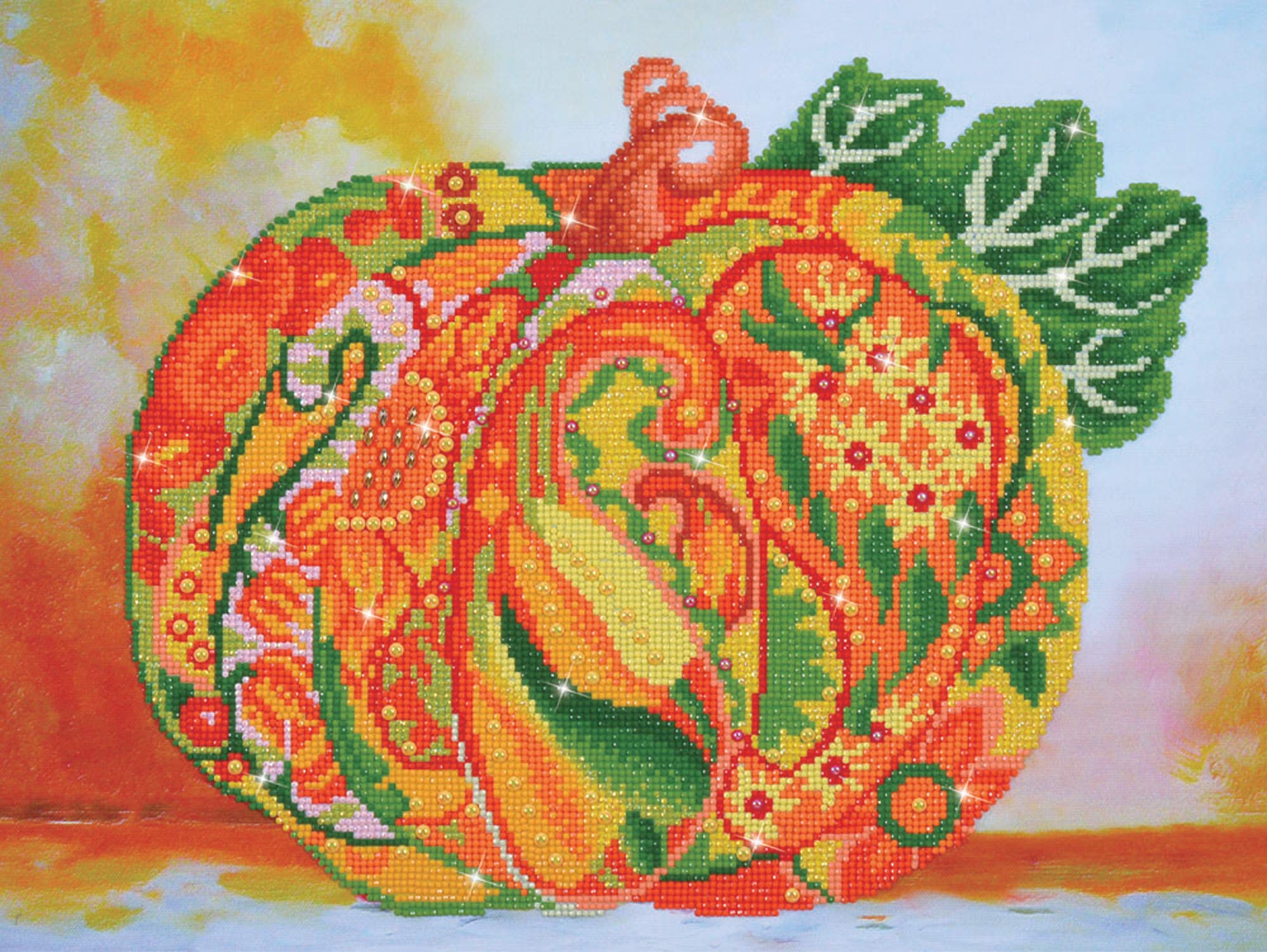 Diamond Dotz Autumn Pumpkin Amber Sparkle Dd10 Intermediate Kit, 39 X 52 Cm