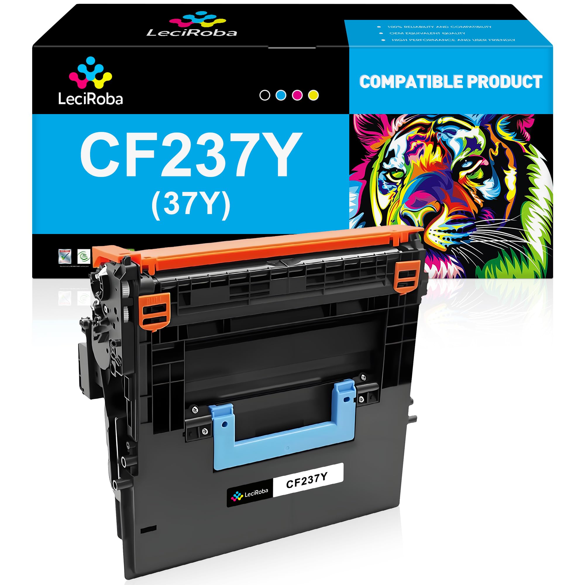 LeciRoba 37Y Black Extra 41,000 High-Yield Toner Cartridge Replacement for HP 37Y CF237Y Works with Laserjet Enterprise M608, M609 Series, Enterprise MFP M631, M632, M633 Series (1-Pack)