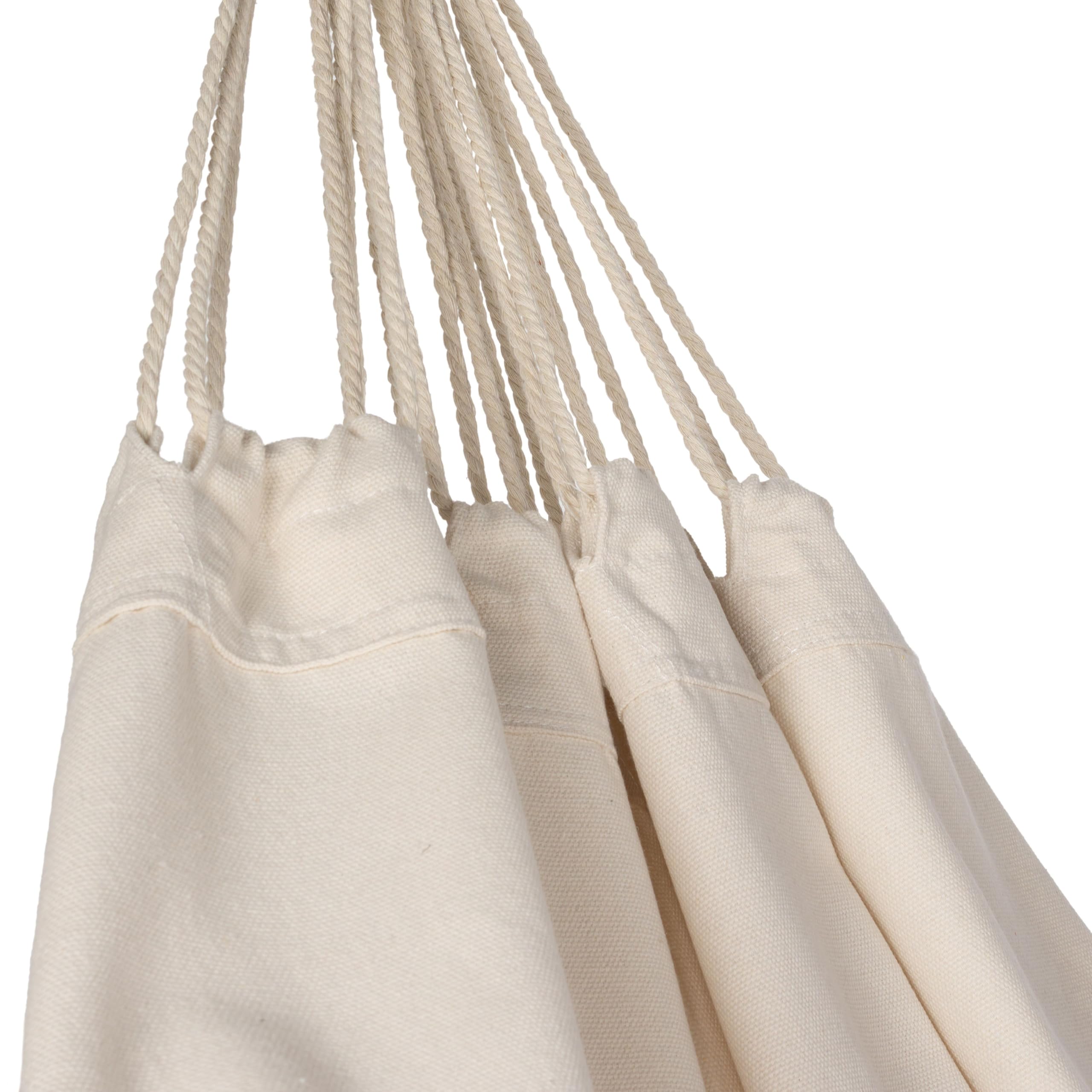 Amaca da Giardino in Cotone in Stile Boho - Capacità di Carico 200 kg - Durevole Amaca Portatile per Campeggio, Giardino, Patio, Cortile - Interno/Esterno