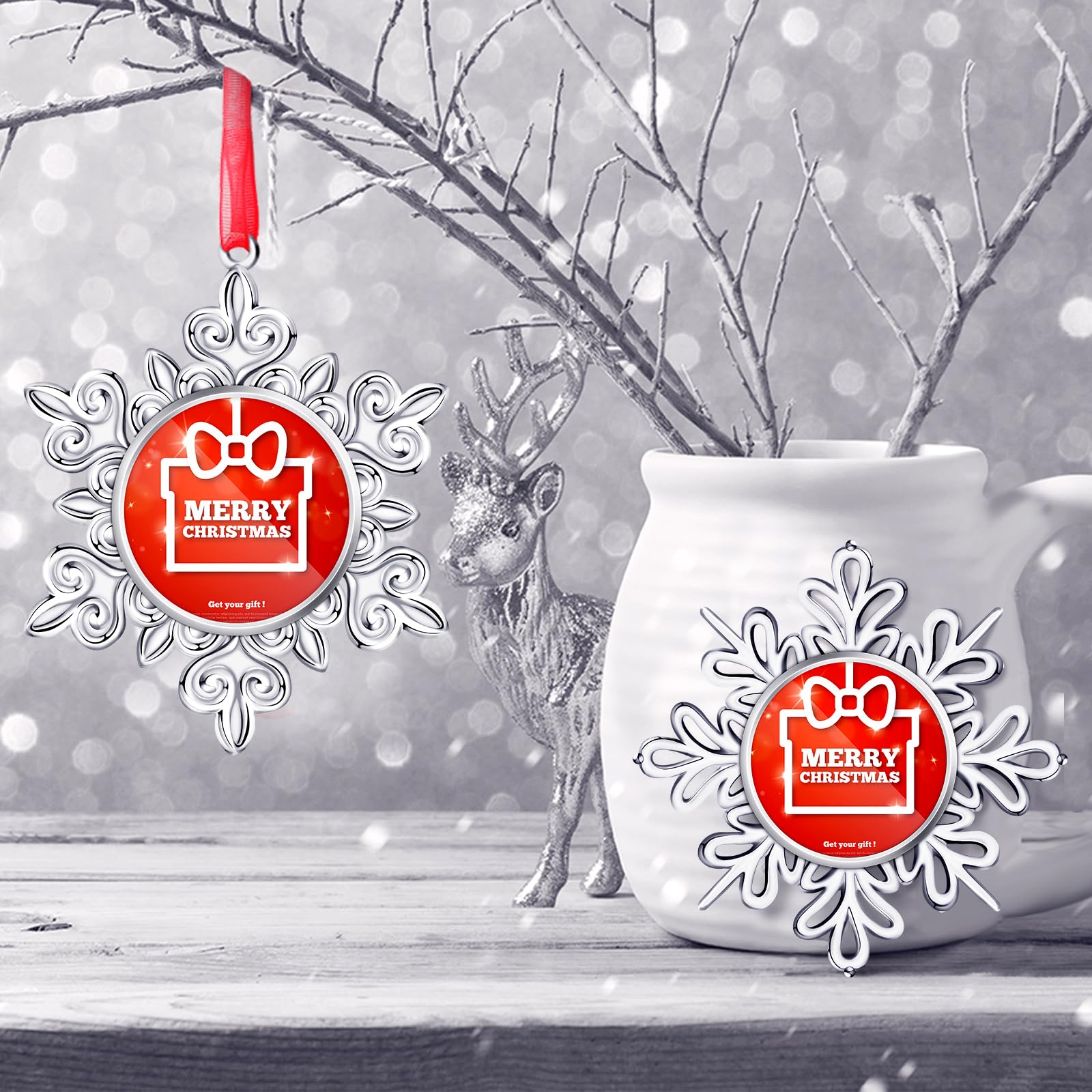 Amazon.com: jetec Metal Christmas Tree Frames - Snowflake Hanging 