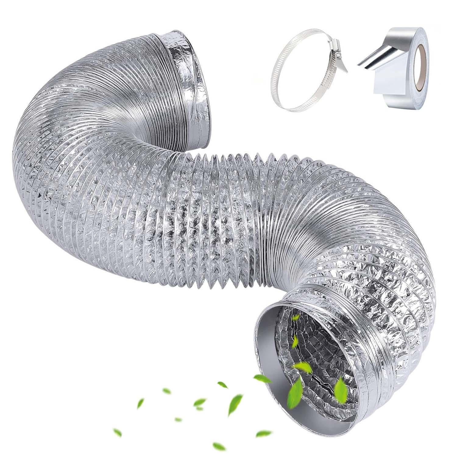 Tuyau D'évacuation D'air En Aluminium Flexible Pour Ventilation 120mm