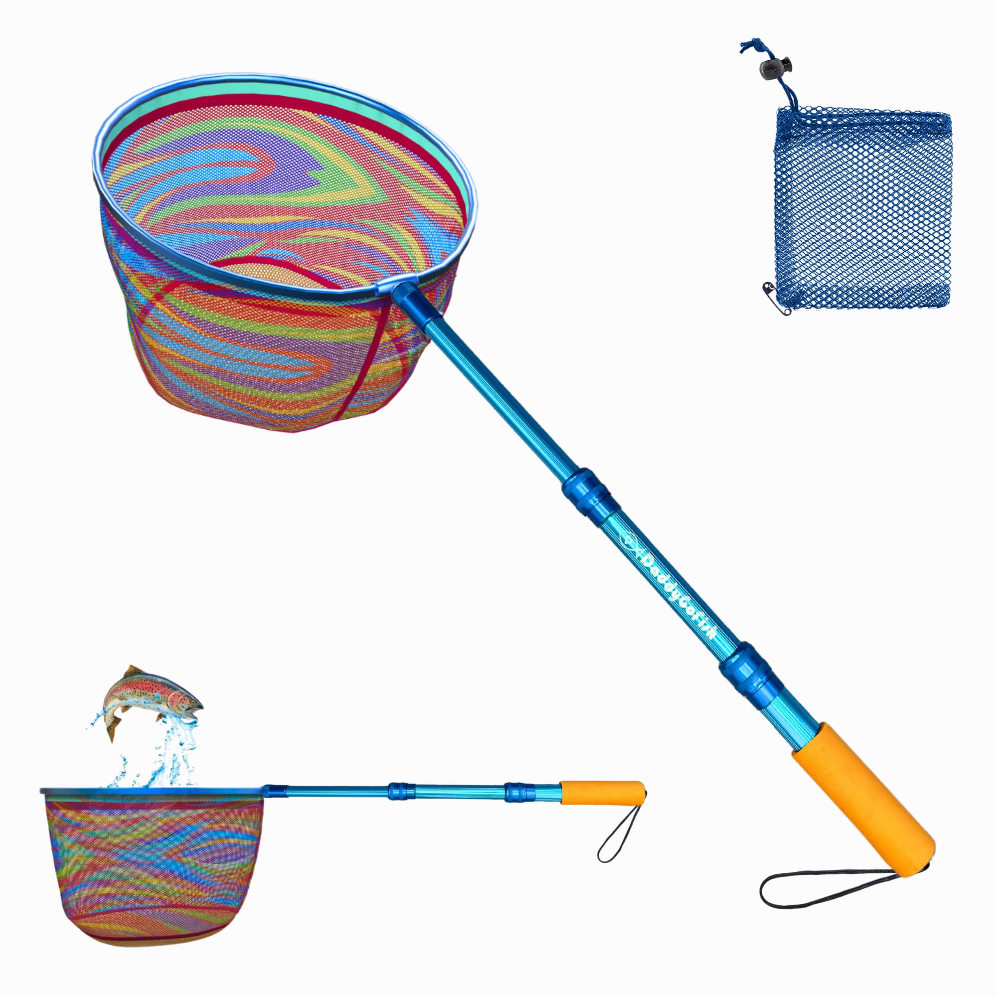 Kids Fishing Net, Fishing Net for Kids, Crabbing Equipment &amp; Bait Pouch