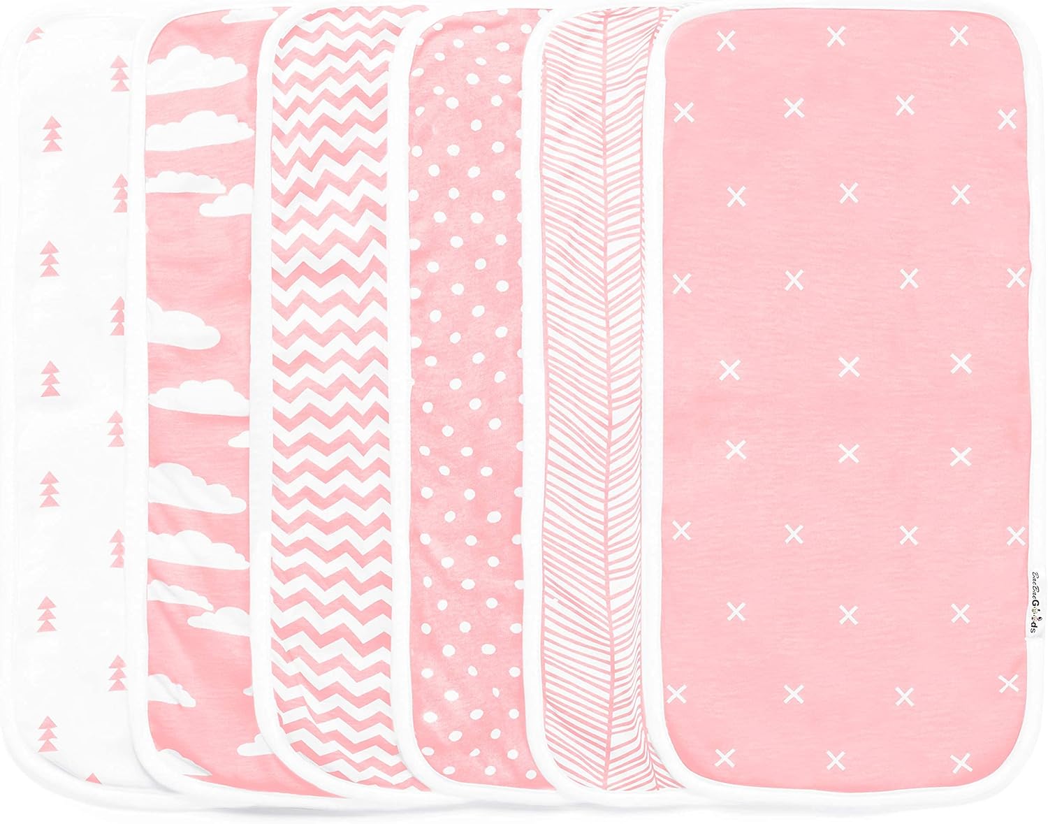 Burp Cloths for Baby Girl - Ultra Absorbent Burping Rags - Anti Shrink Unisex Burpy Clothes - Super Soft Jersey Cotton, Large 21"x10" - Thick for Newborn Cloth Diapers - 6 Pack by Baebae Goods : Baby