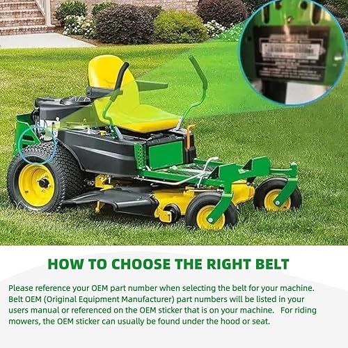 Miniatura 5 de Correa de transmisión de transmisión de 1/2" X89" para John Deere GX20006 105 107 108 115 125 135 145 155c D110 D120 D130 D140 D150 D160 D170 L105