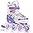 SULIFEEL Rainbow Unicorn Adjustable Inline Skates for Girls Boys and Kids with All Illuminating PU Wheels for Outdoor and Indoor Beginner Skates Purple Medium