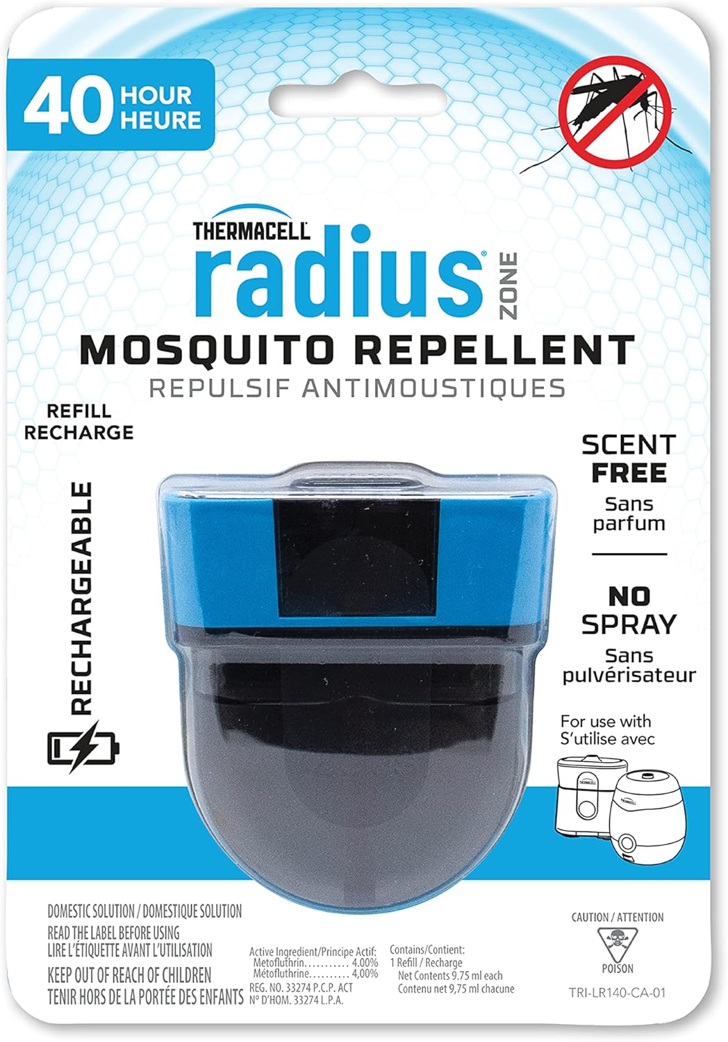 Thermacell Radius Zone Mosquito Repellent 40Hour Refill; Compatible