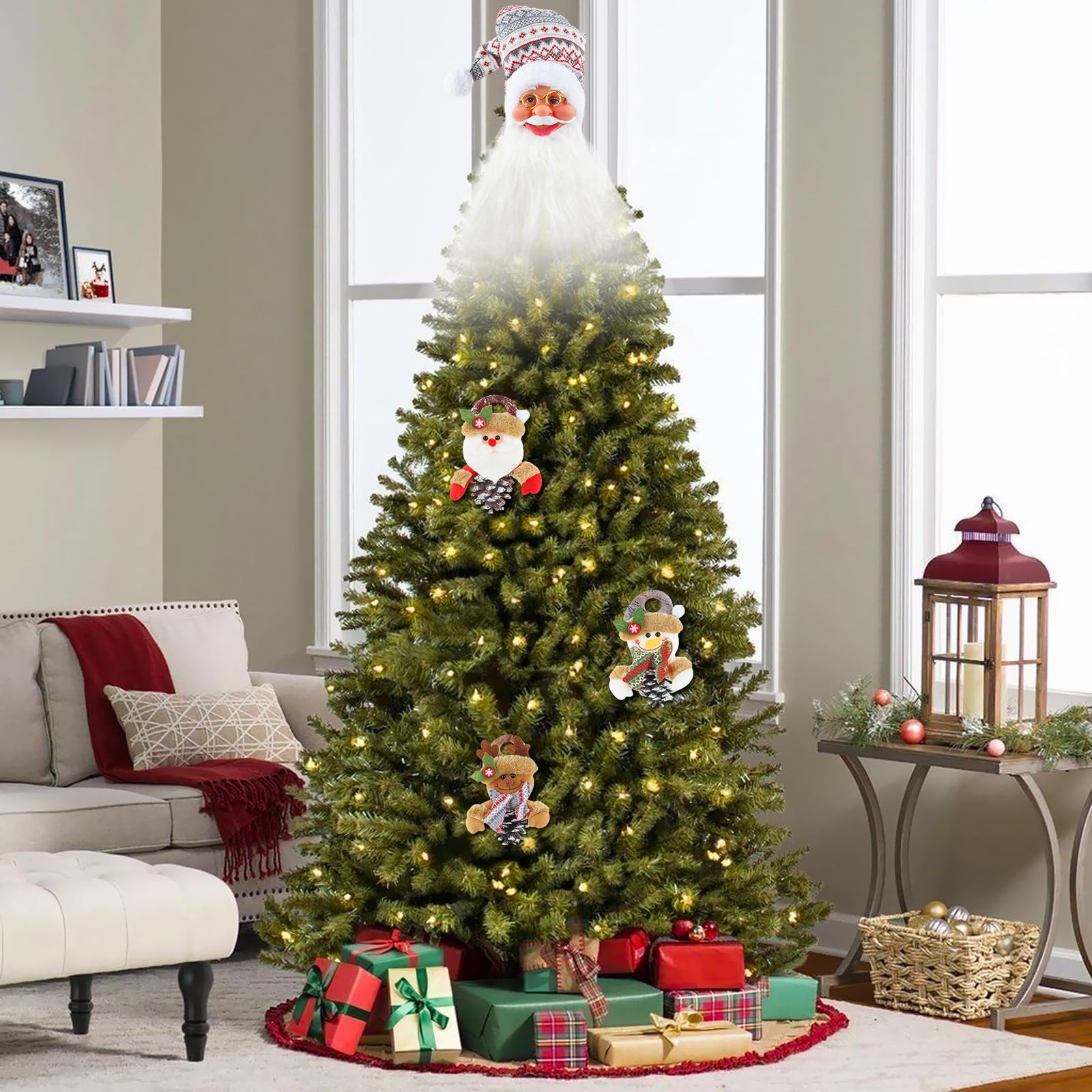 Stella per albero di Natale, punta per albero di Natale, punta dell