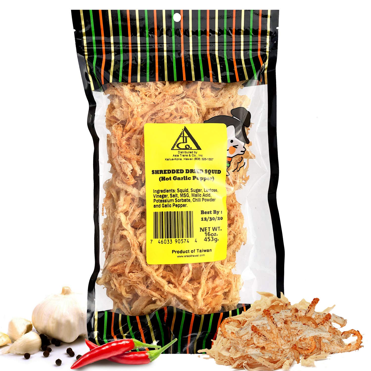 Spicy Garlic Pepper Saki Ika Dried Cuttlefish Snack