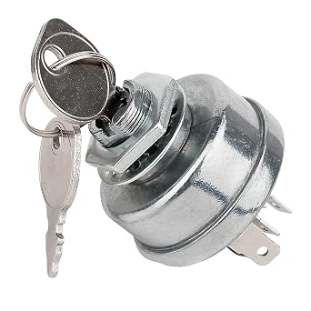 Ignition Switch Compatible with Exmark Lazer Z, Lazer Z XP & Toro Z 500, Z Master with 60 and 72 Deck, 3 Positions, 6 Terminals, Replaces 103-0206, 104-2541, 109-4736, 88-9830, 5208003, 430-334